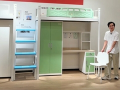 Σταθερό Στερεό, ευέλικτο και υψηλής ασφάλειας φοιτητικό διαμέρισμα κρεβάτι κάτω από το τραπέζι