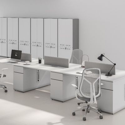 Αγορά Υποστήριξη προσαρμογής Σύγχρονο γραφείο τεσσάρων ατόμων Σύγχρονο σχεδιασμό Αδιάβροχο έπιπλο MFC Panel online manufacture