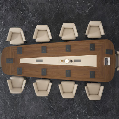 Αγορά Υποστήριξη εξατομίκευσης Luxury Modern Style Irregular Wooden Meeting Table with Dark Color for Home Office School Hotel Meeting Room Χάλυβα υλικό online manufacture