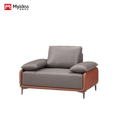 Foshan Office Sofa, Leather Business Lounge, VIP Reception Room, Simple and Modern boss Sofa, Coffee Table Combination
