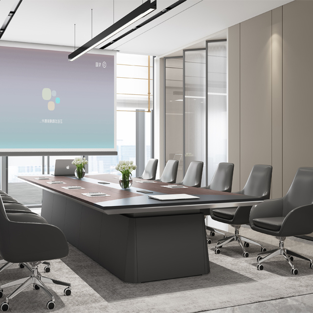Modern minimalist large solid wood conference table, Nordic business negotiation chief reception table, solid wood table supporting customization