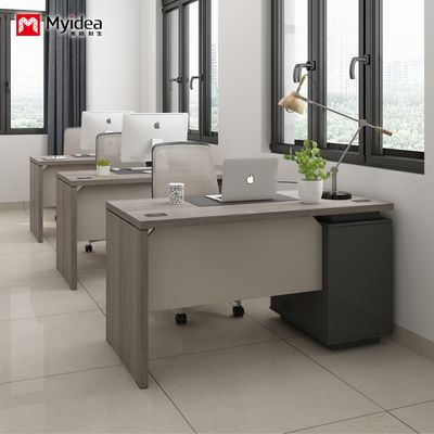 Μοντέρνο μινιμαλιστικό γραφείο για αποθήκευση, πρακτικό γραφείο υπολογιστή, γραφείο με οθόνη προσωπικού μονής όψης