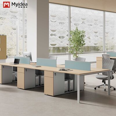 Foshan Wholesale Wooden Staff Desk with Panel Design Modern Eco-Friendly for Home Office and Office Use (Παρασκευαστικό ξύλινο γραφείο με σχεδιασμό πάνελ)