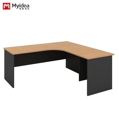 Γραφείο υπολογιστών Standing Shape L – Ανθεκτικό Laminate μελαμίνης, Μεγάλο Γωνιακό Γραφείο για Business & Manager Office
